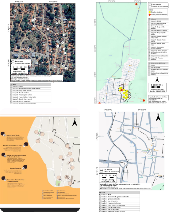 Mapas e espacialização do percurso